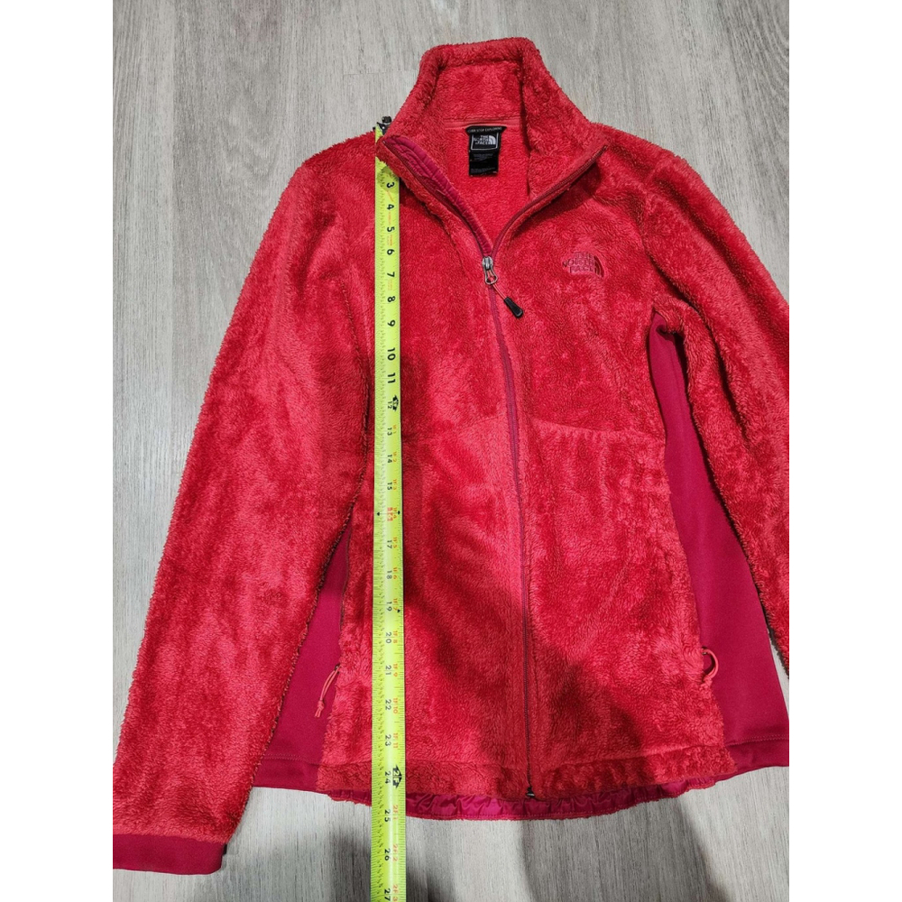 The North Face Womens Fleece Jacket Full Zip Red M/M Jacket Used - Picture 9 of 10